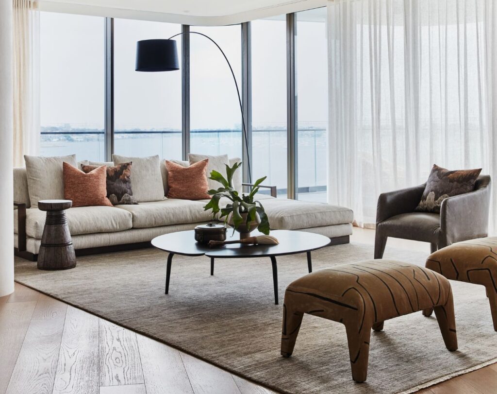 penthouse interior, furniture and decor, interior design